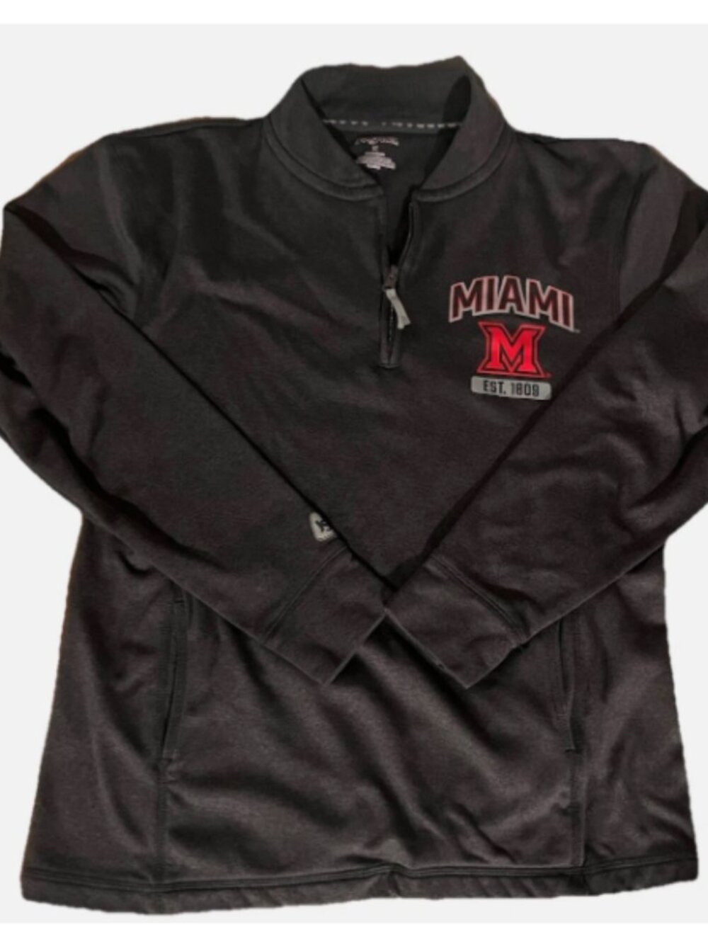 Jansport Miami University Quarter Zip Pullover Mens M Gray Sweatshirt